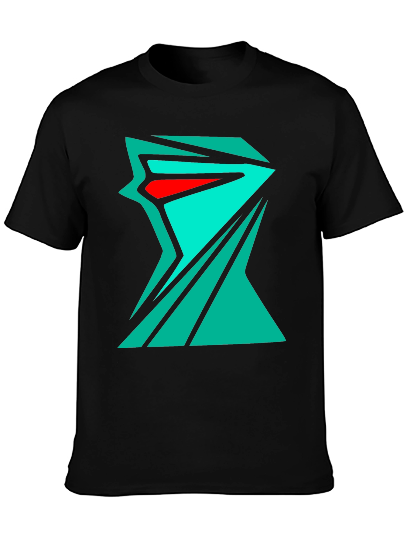 Abstract Geometric Tee - Edgy Streetwear Style