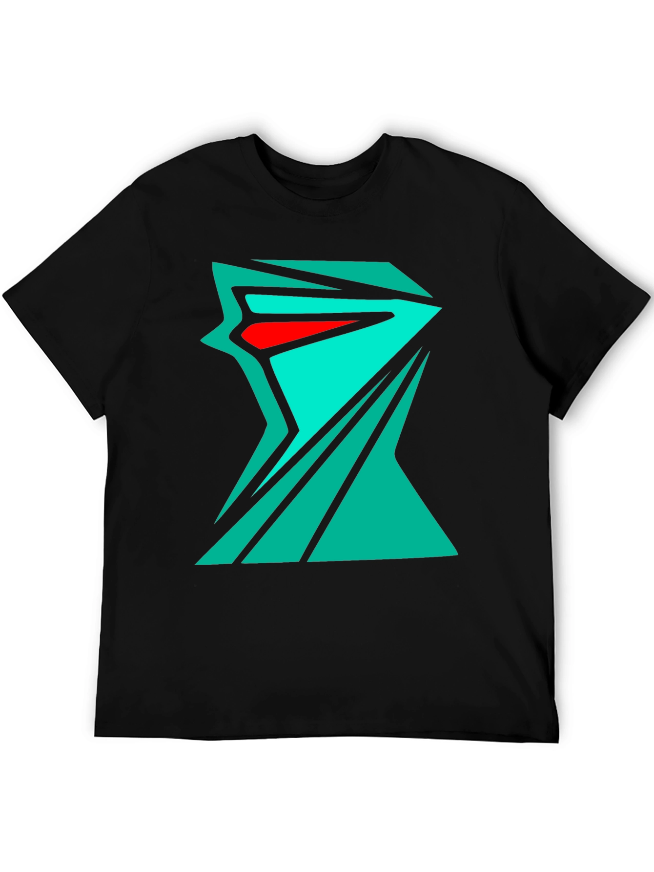 Abstract Geometric Tee - Edgy Streetwear Style