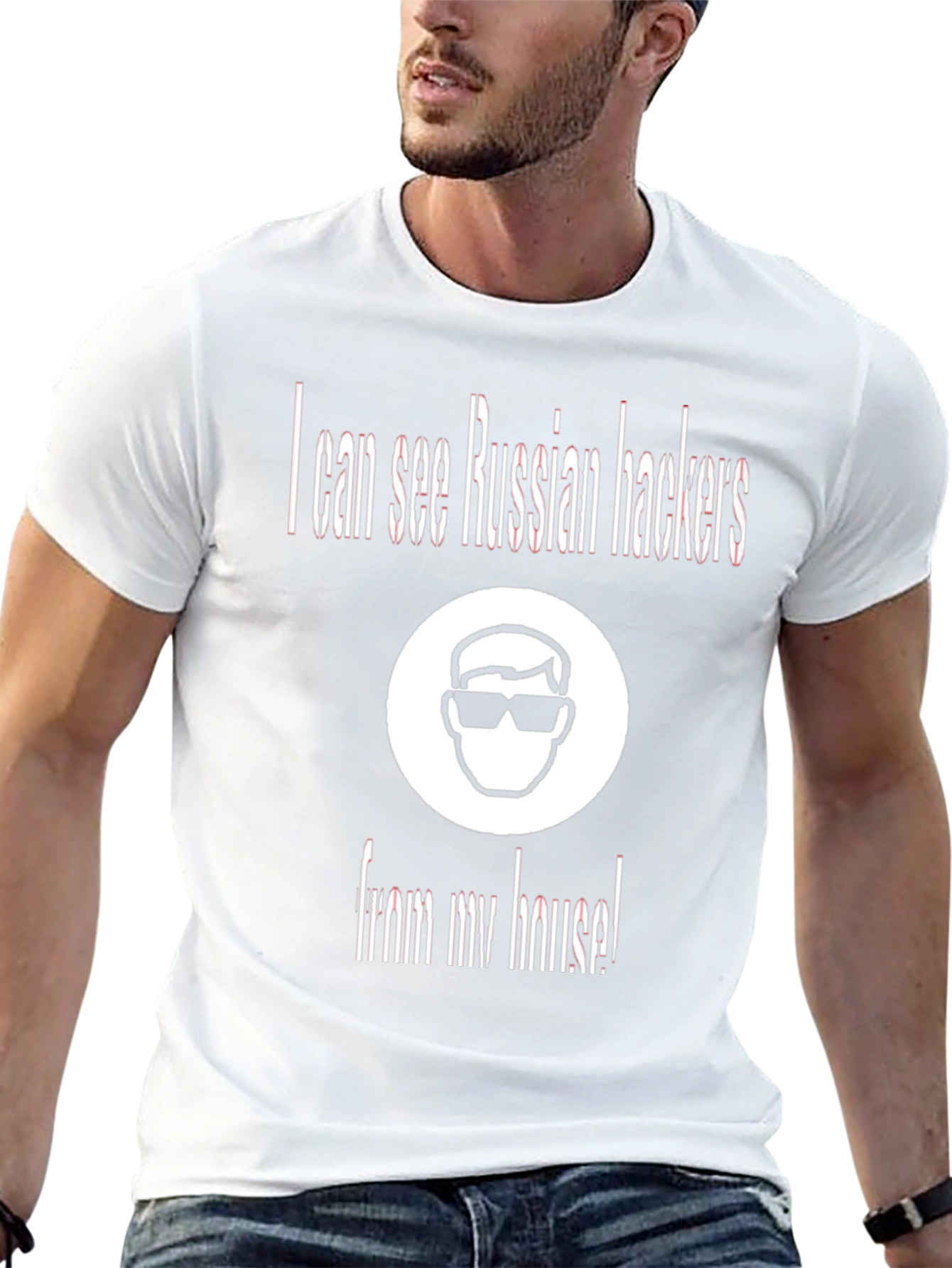 I Can See Russian Hackers T-Shirt Funny Slogan Tee