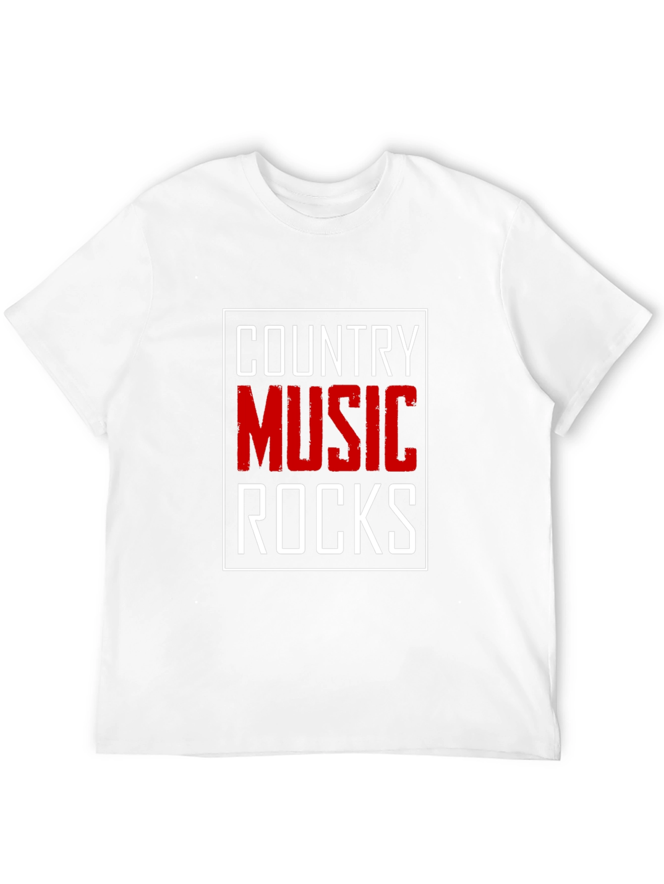 Country Music Rocks T-Shirt Black Cotton Tee