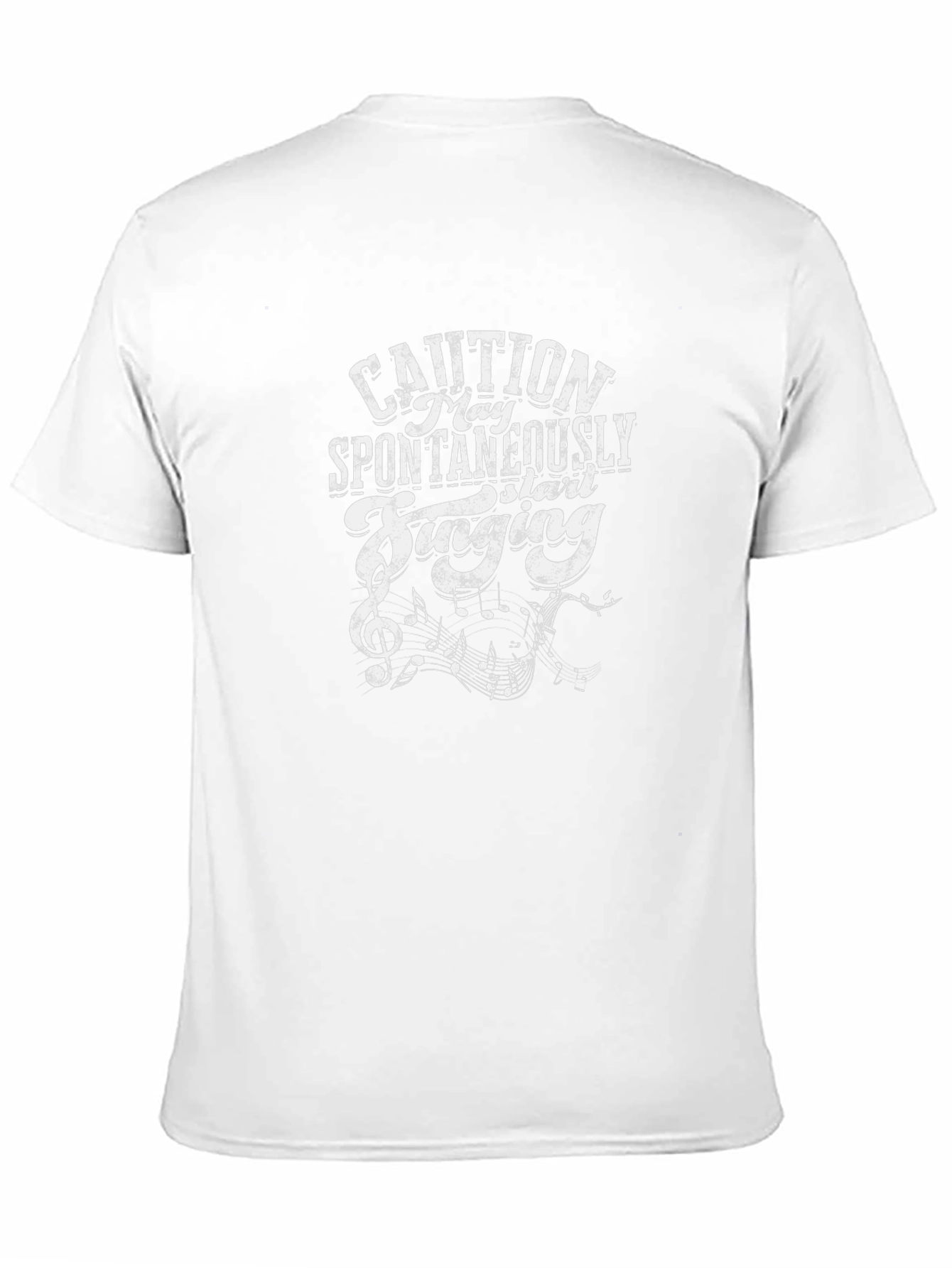 Caution Spontaneously Singing Graphic Tee - Black