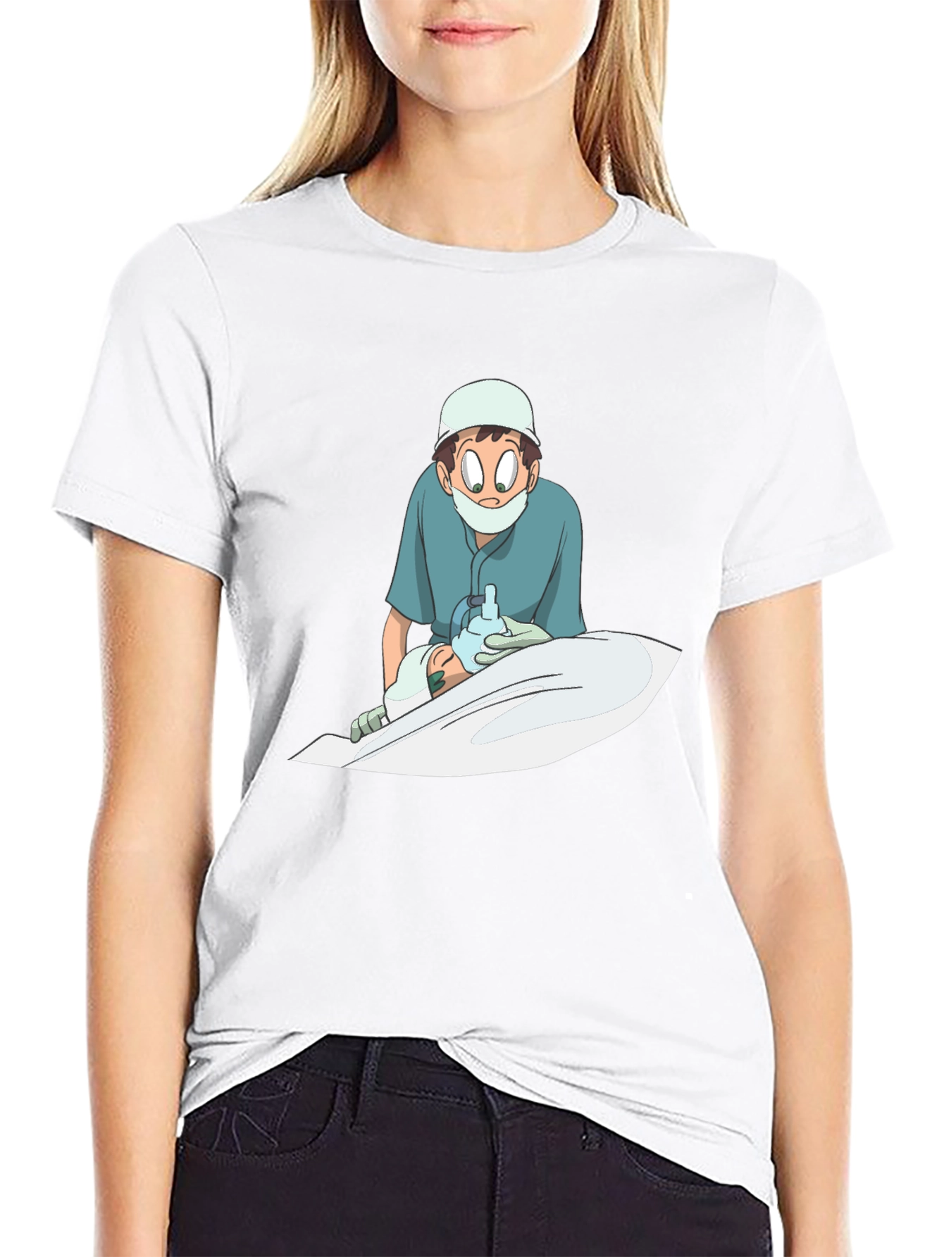 Anime Doctor Graphic Black T-Shirt