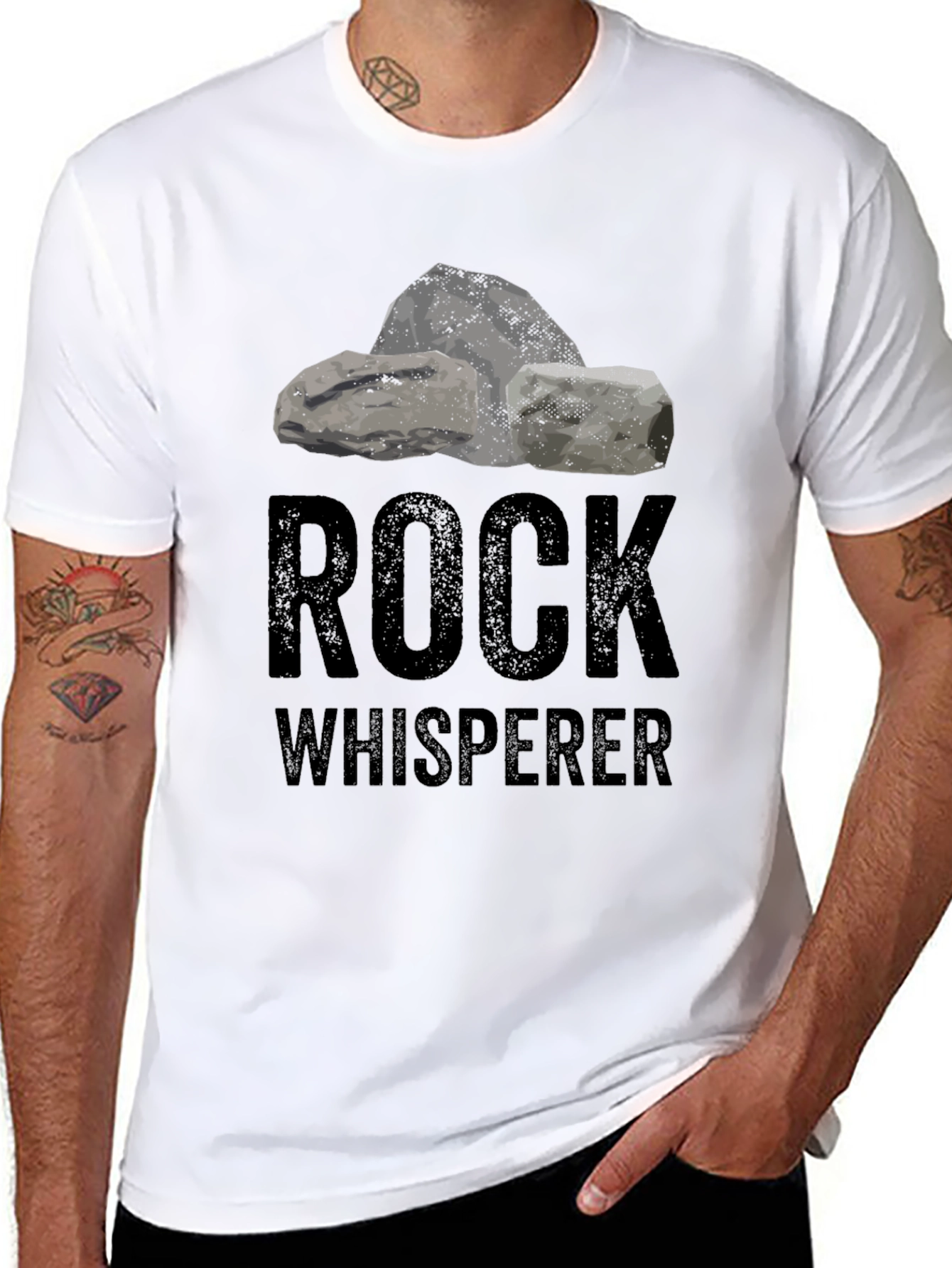 Rock Whisperer Graphic T-Shirt - Black