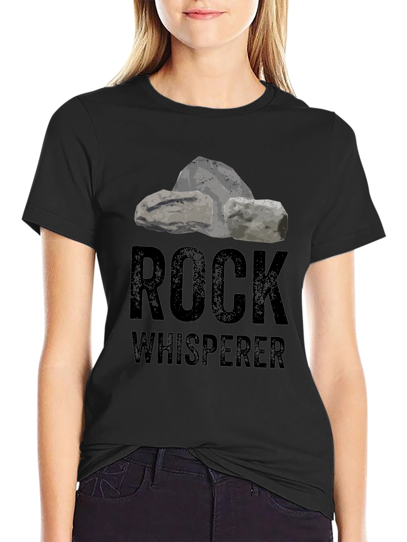 Rock Whisperer Graphic T-Shirt - Black