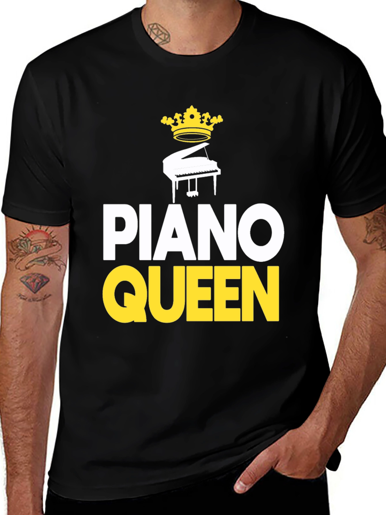 Piano Queen Graphic T-Shirt - Music Lover Tee