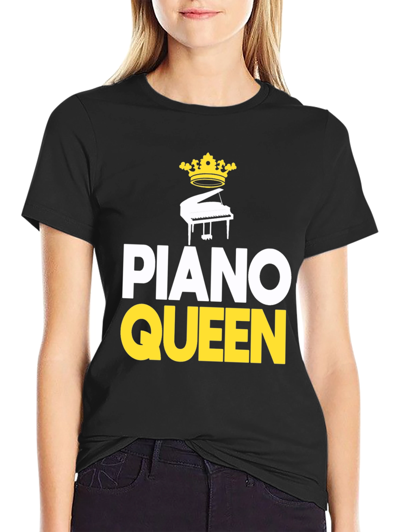 Piano Queen Graphic T-Shirt - Music Lover Tee