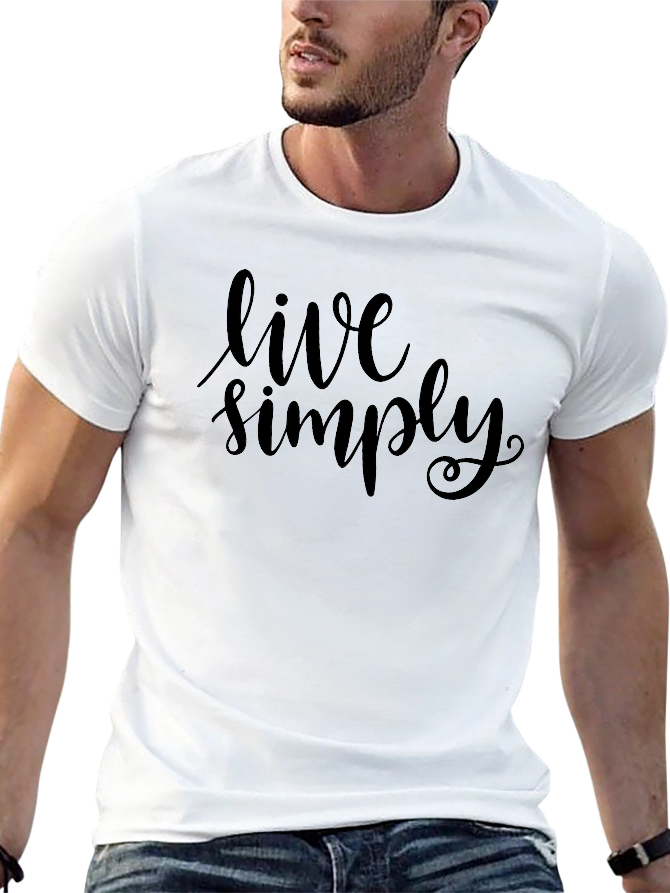 Live Simply Black Tee