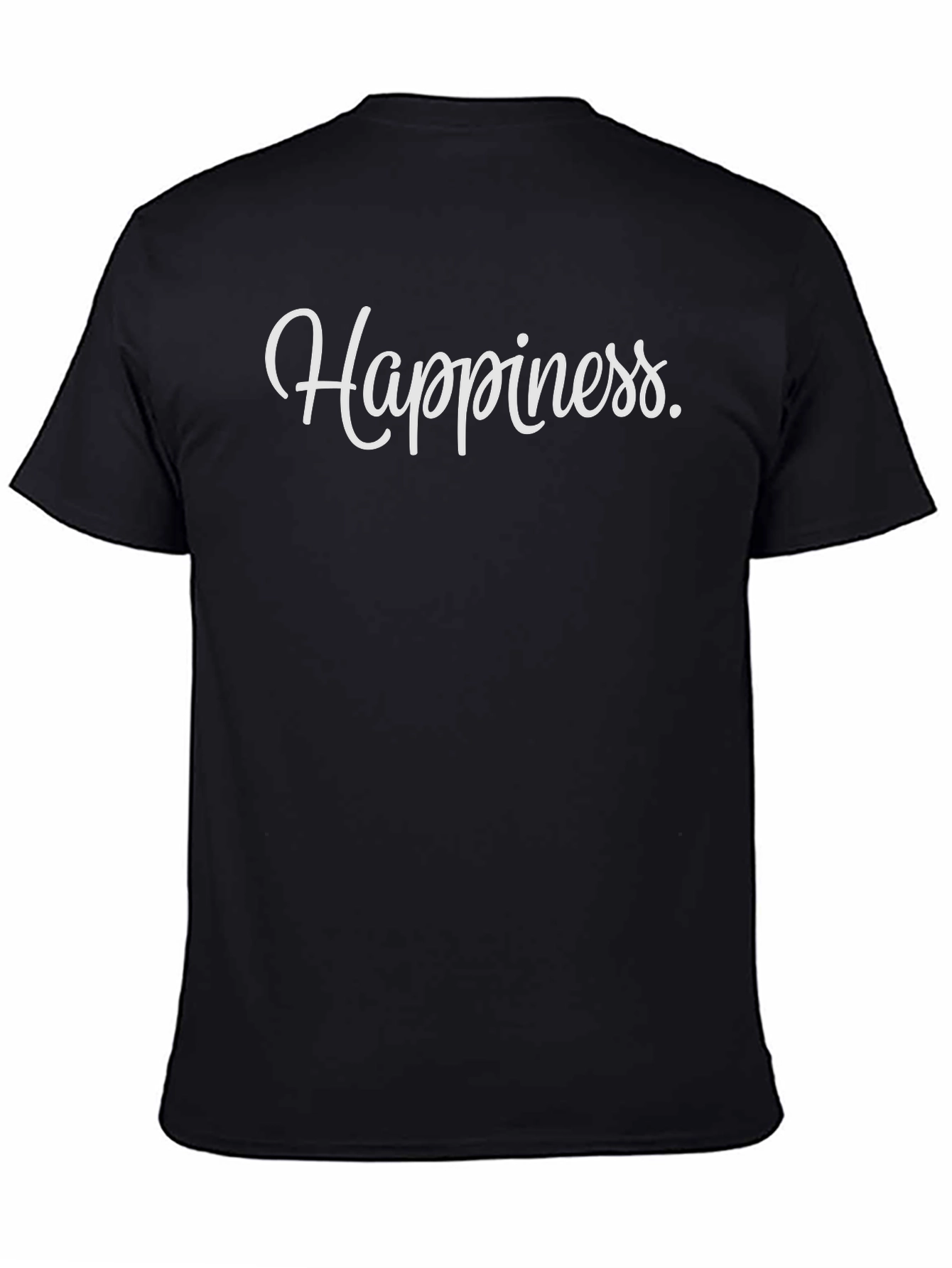 Happiness Black Graphic Tee - Stylish and Comfortable