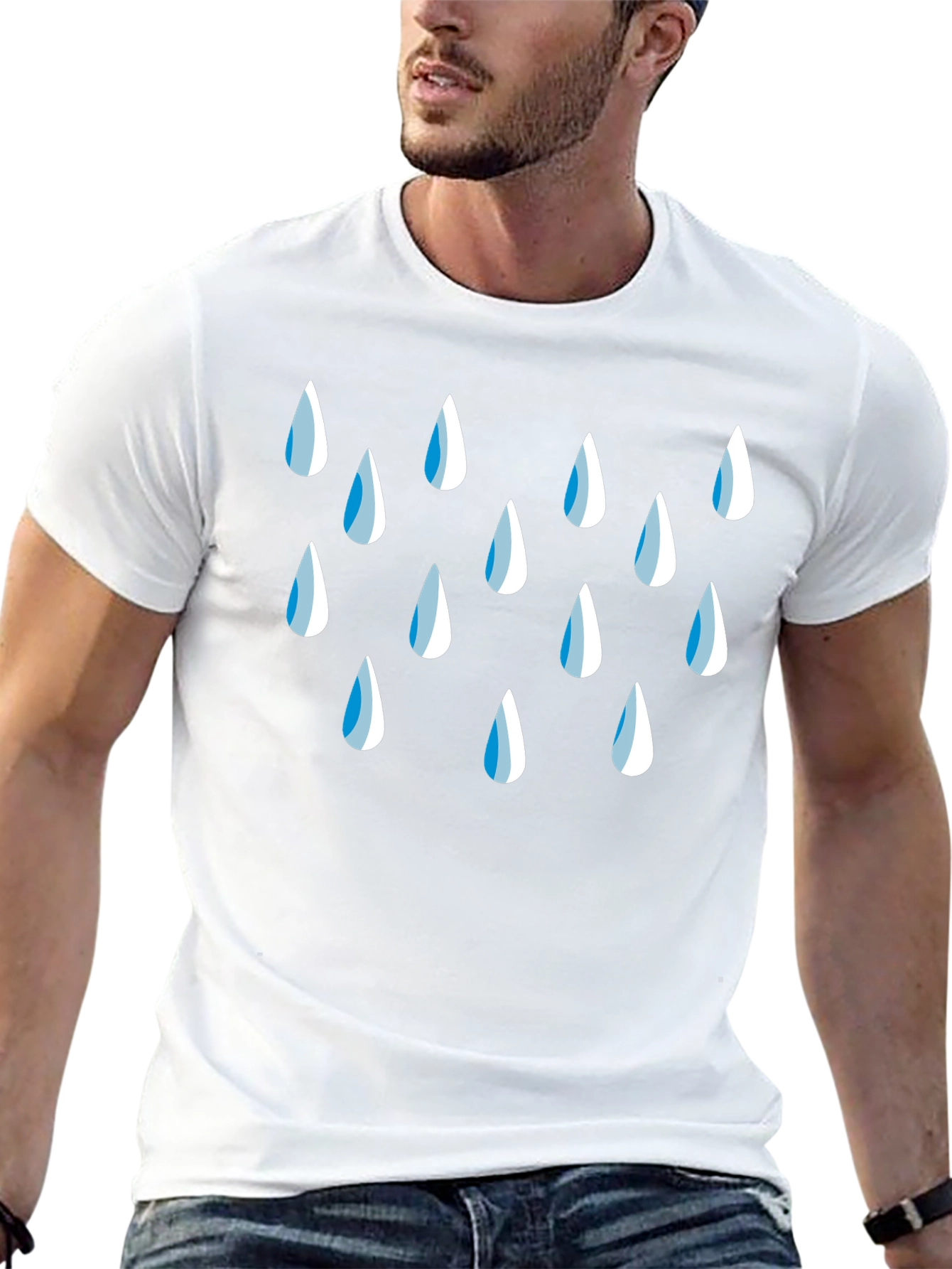 Raindrop Graphic Black T-Shirt