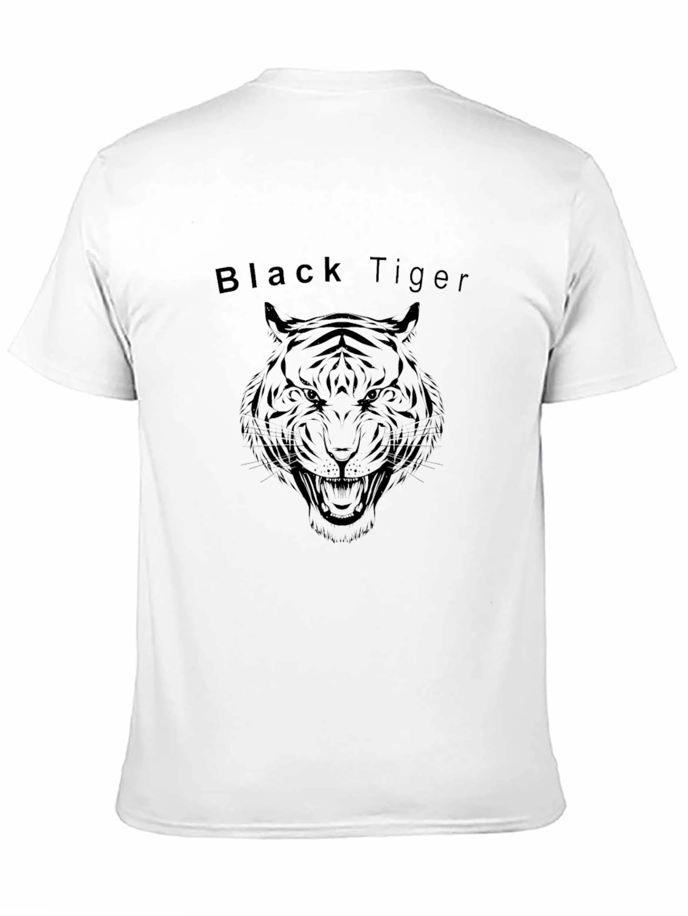 Black Tiger Graphic Print Tee