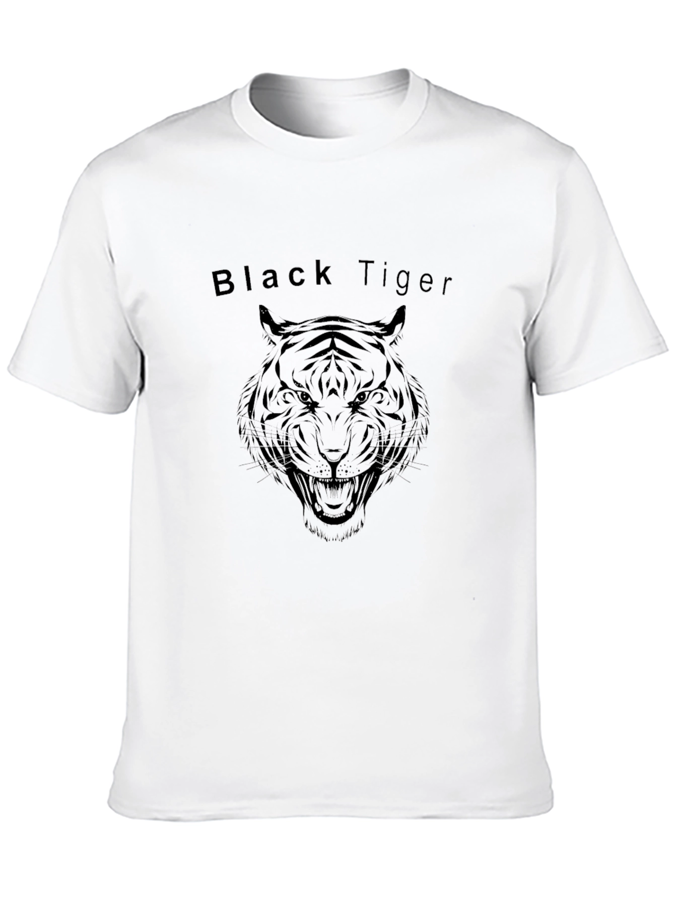 Black Tiger Graphic Print Tee