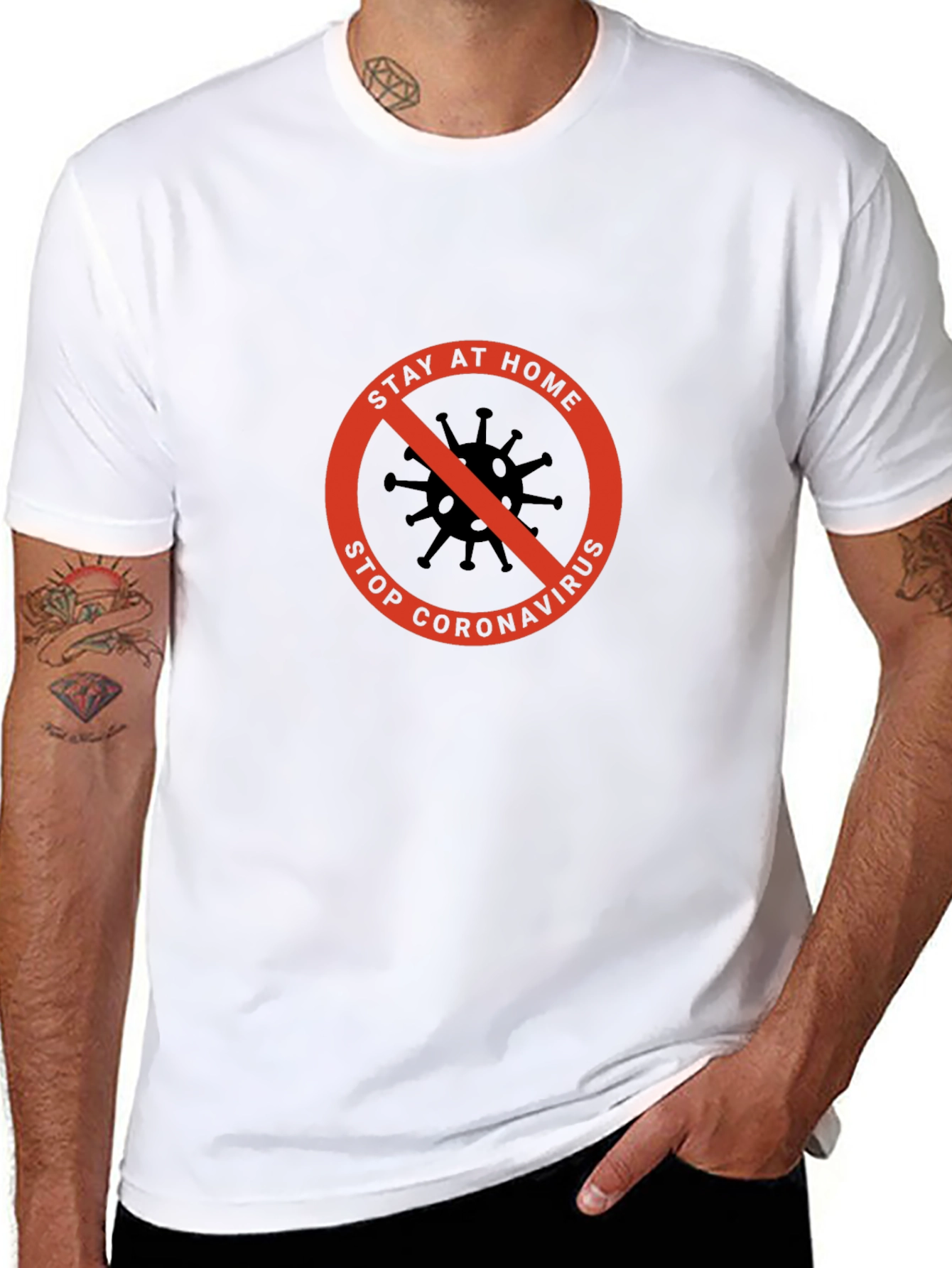 Stay Home Stop Coronavirus Graphic Tee