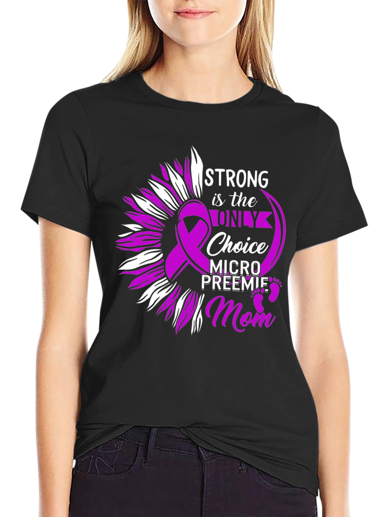 Strong Mom T-Shirt: Preemie Awareness