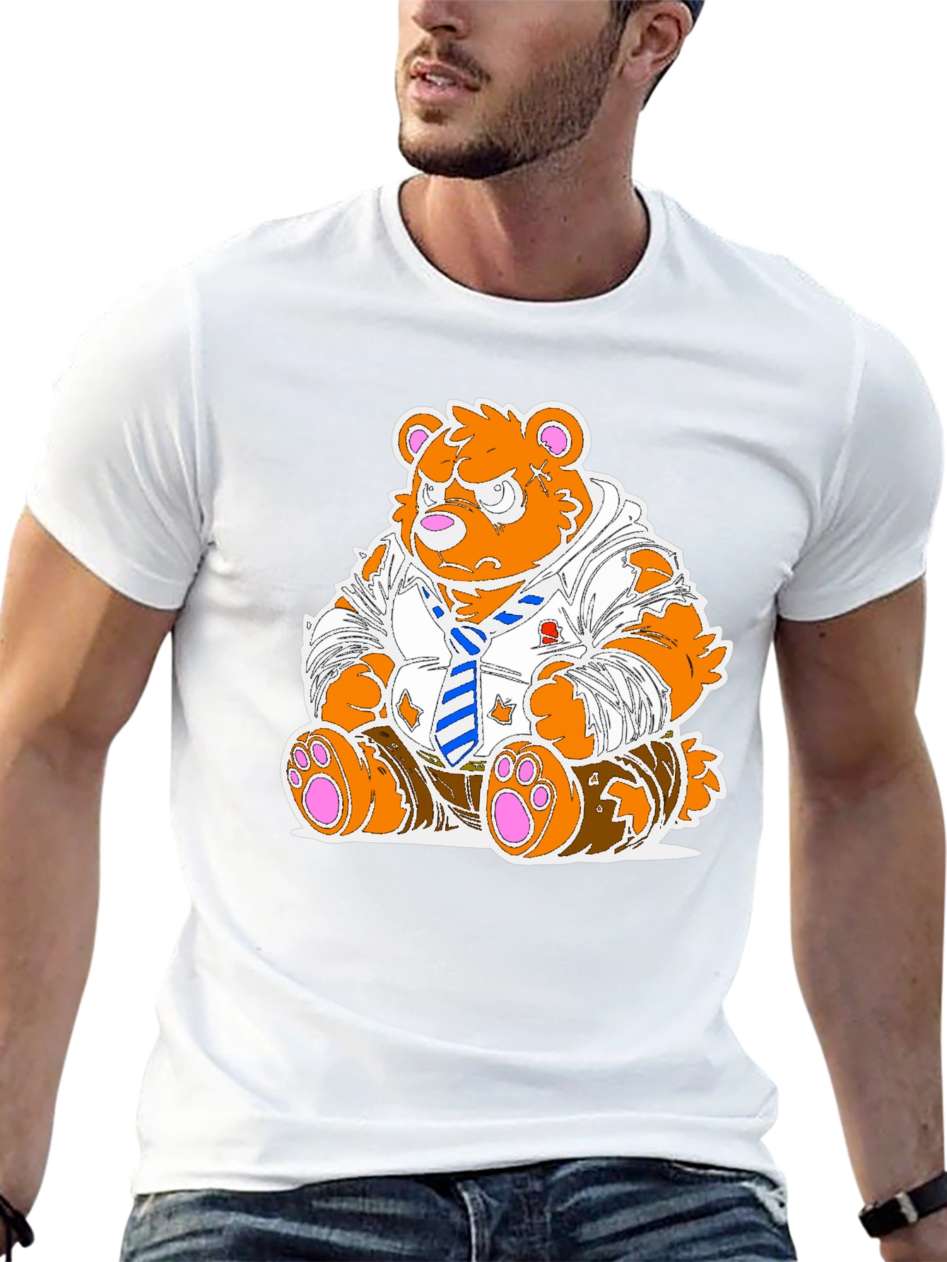 Grumpy Bear T-Shirt - Unique Cartoon Design