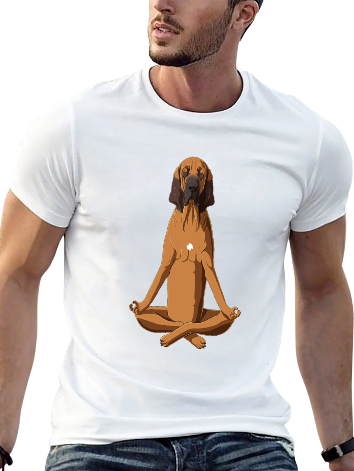 Meditating Dog Graphic Tee