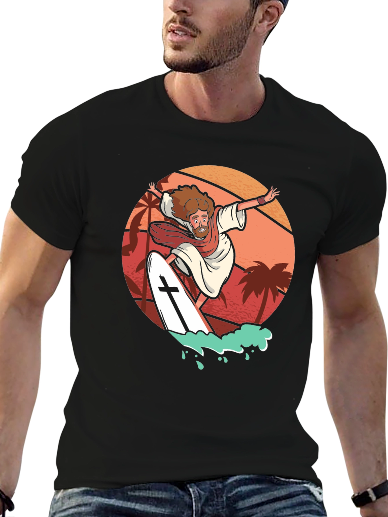 Surfing Jesus T-Shirt: Faith & Fun