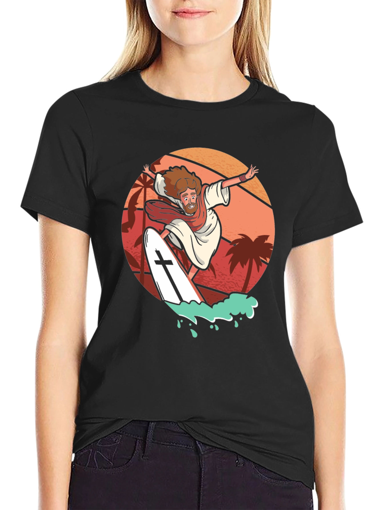 Surfing Jesus T-Shirt: Faith & Fun