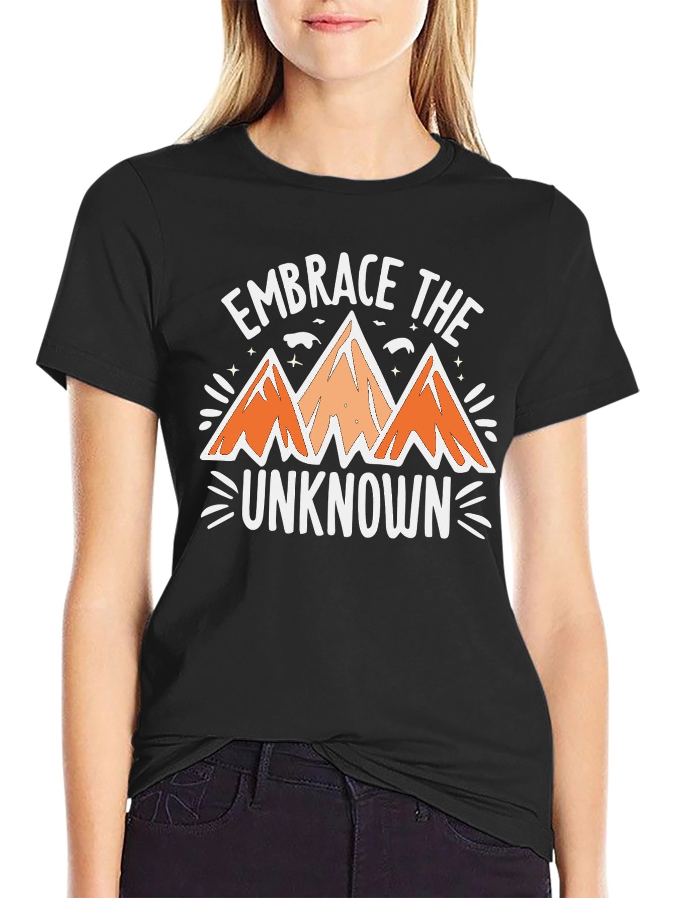 Embrace the Unknown Black Graphic Tee