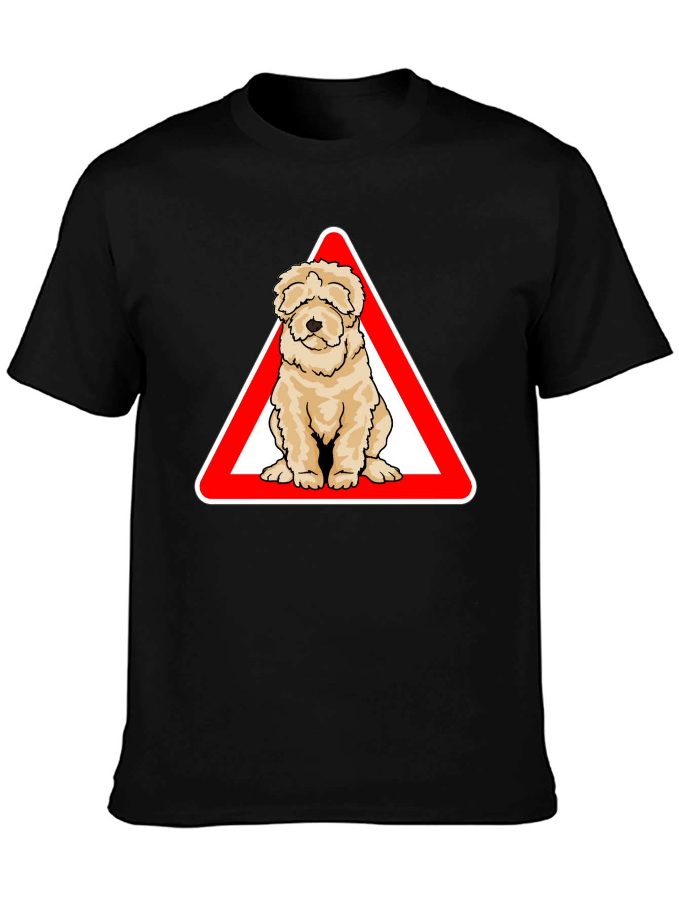 Dog Warning Sign T-Shirt - Cute Pet Lover Apparel