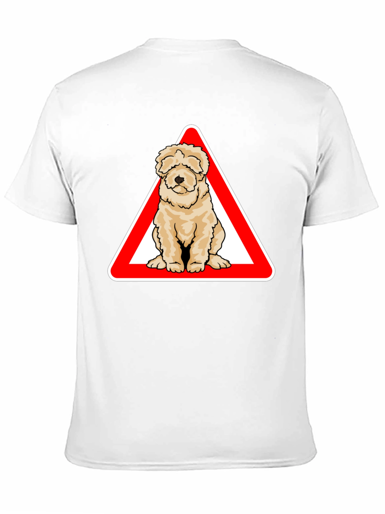 Dog Warning Sign T-Shirt - Cute Pet Lover Apparel