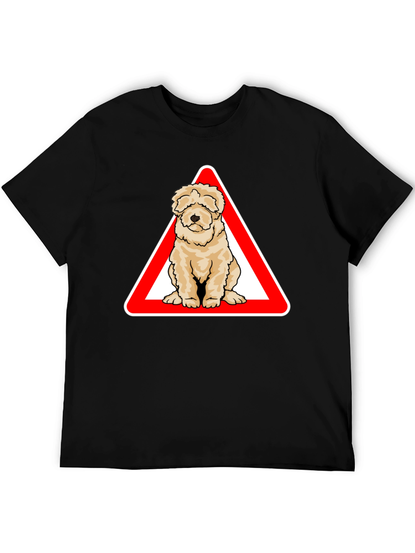 Dog Warning Sign T-Shirt - Cute Pet Lover Apparel