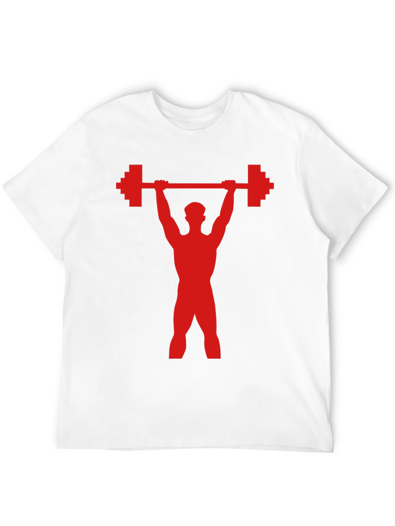 Weightlifter Graphic Tee - Pixel Powerlift Design