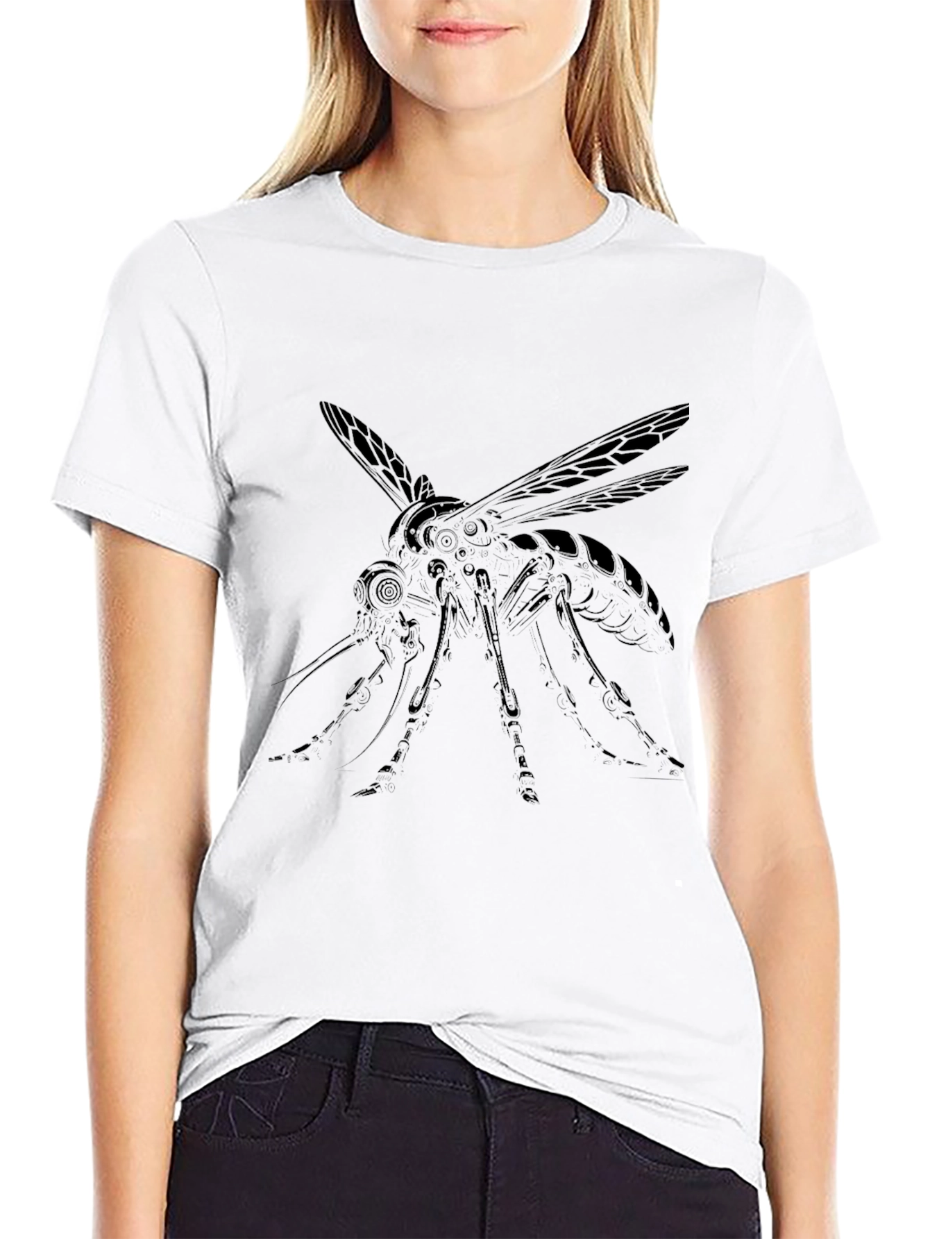 Black Mosquito Graphic Tee for Men