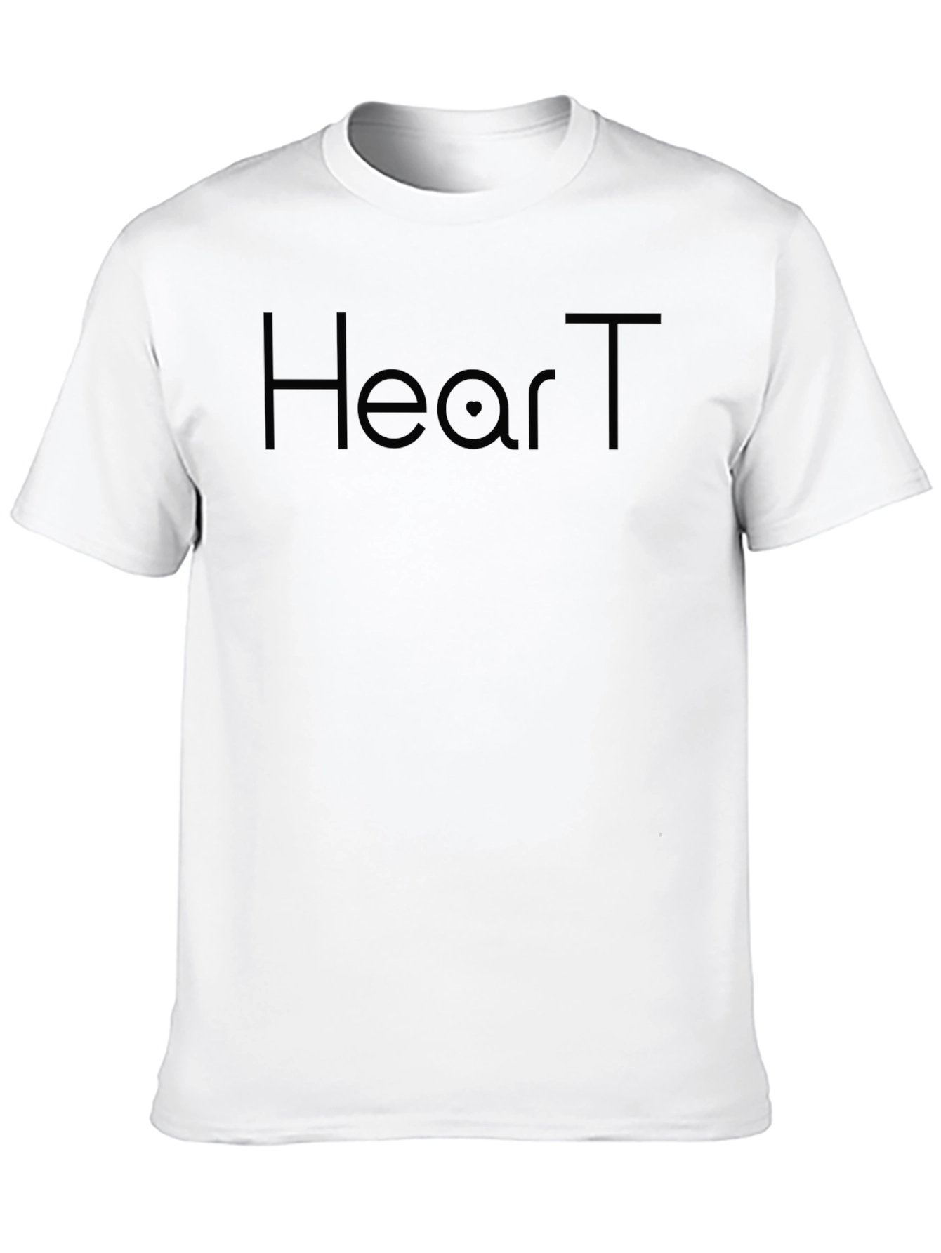 HearT Black T-Shirt - Modern Minimalist Design