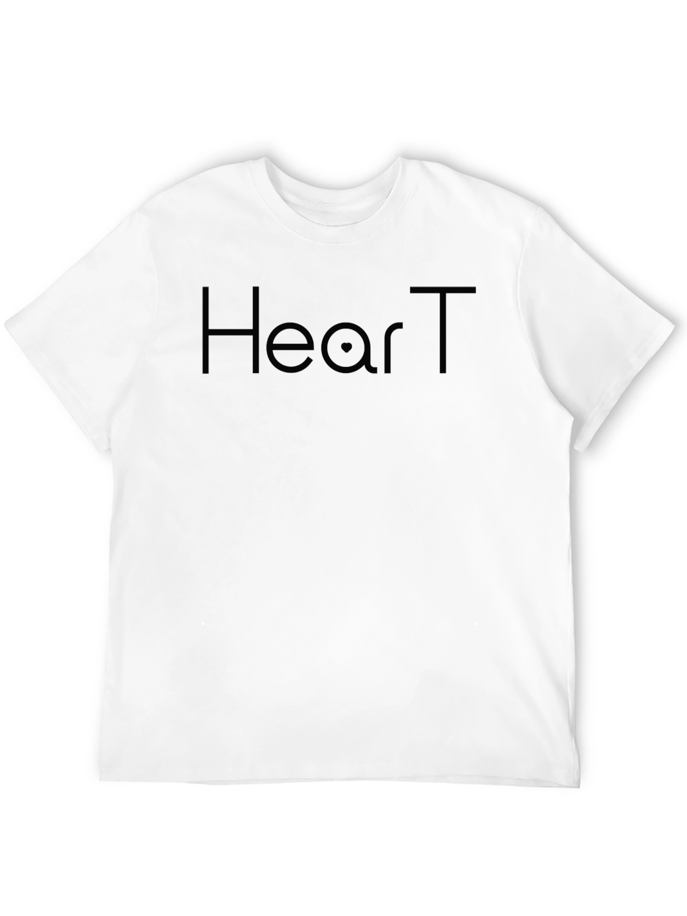 HearT Black T-Shirt - Modern Minimalist Design
