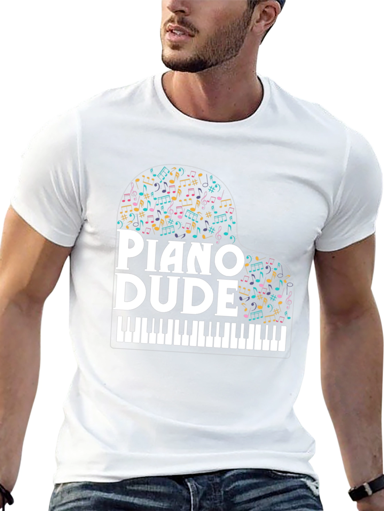 Piano Dude Graphic Tee - Musician T-Shirt