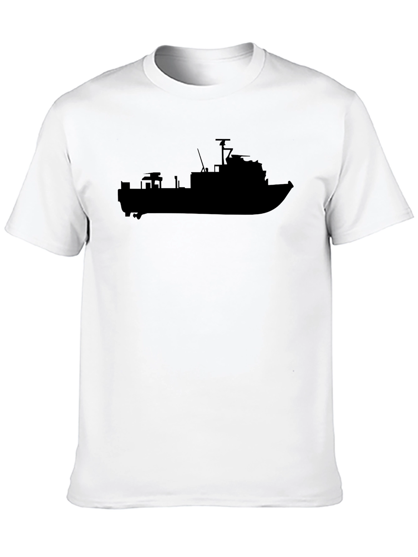 Boat Silhouette Black T-Shirt
