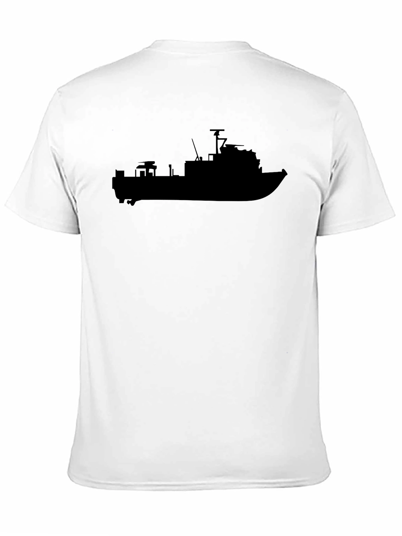 Boat Silhouette Black T-Shirt