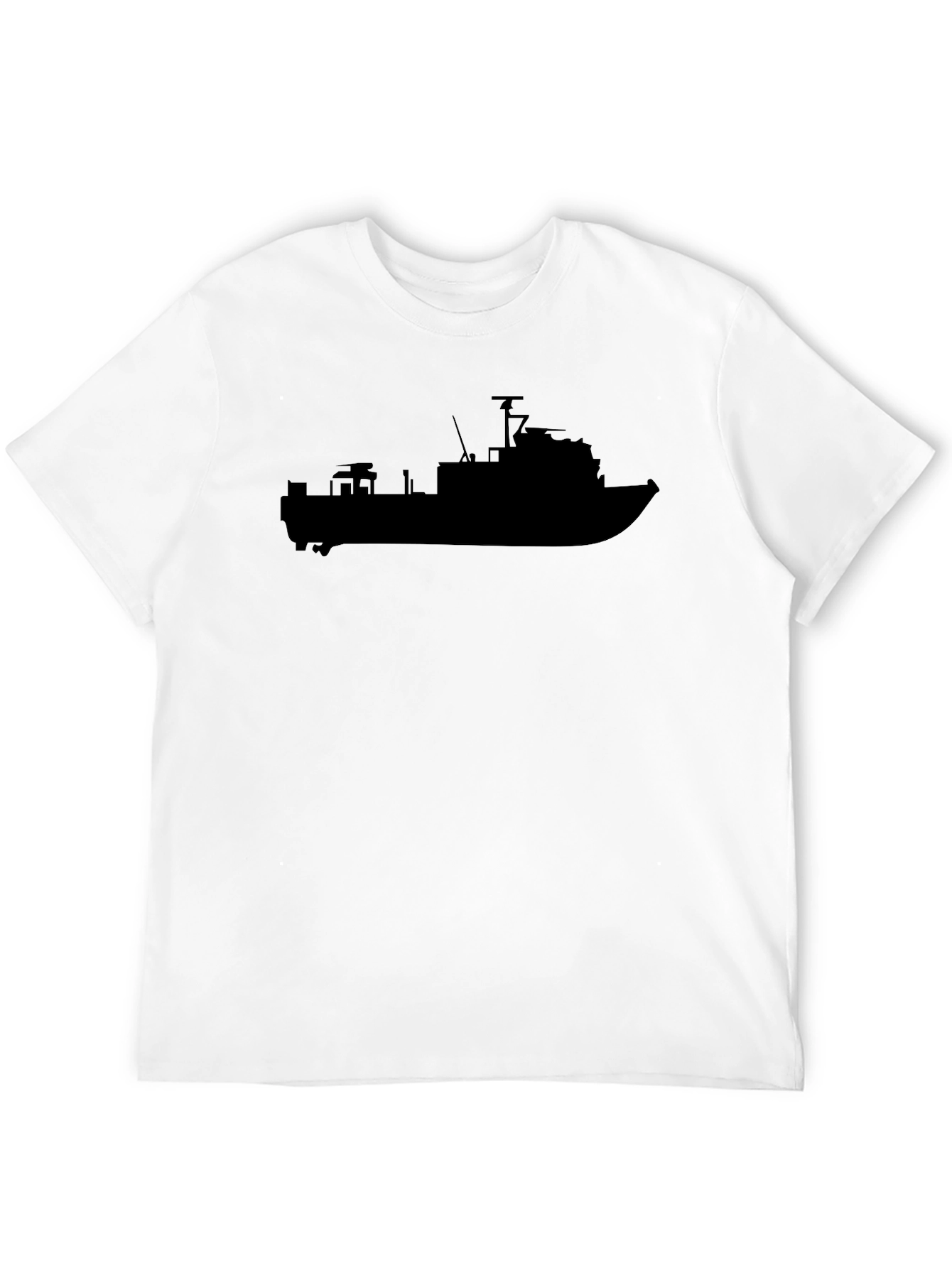 Boat Silhouette Black T-Shirt