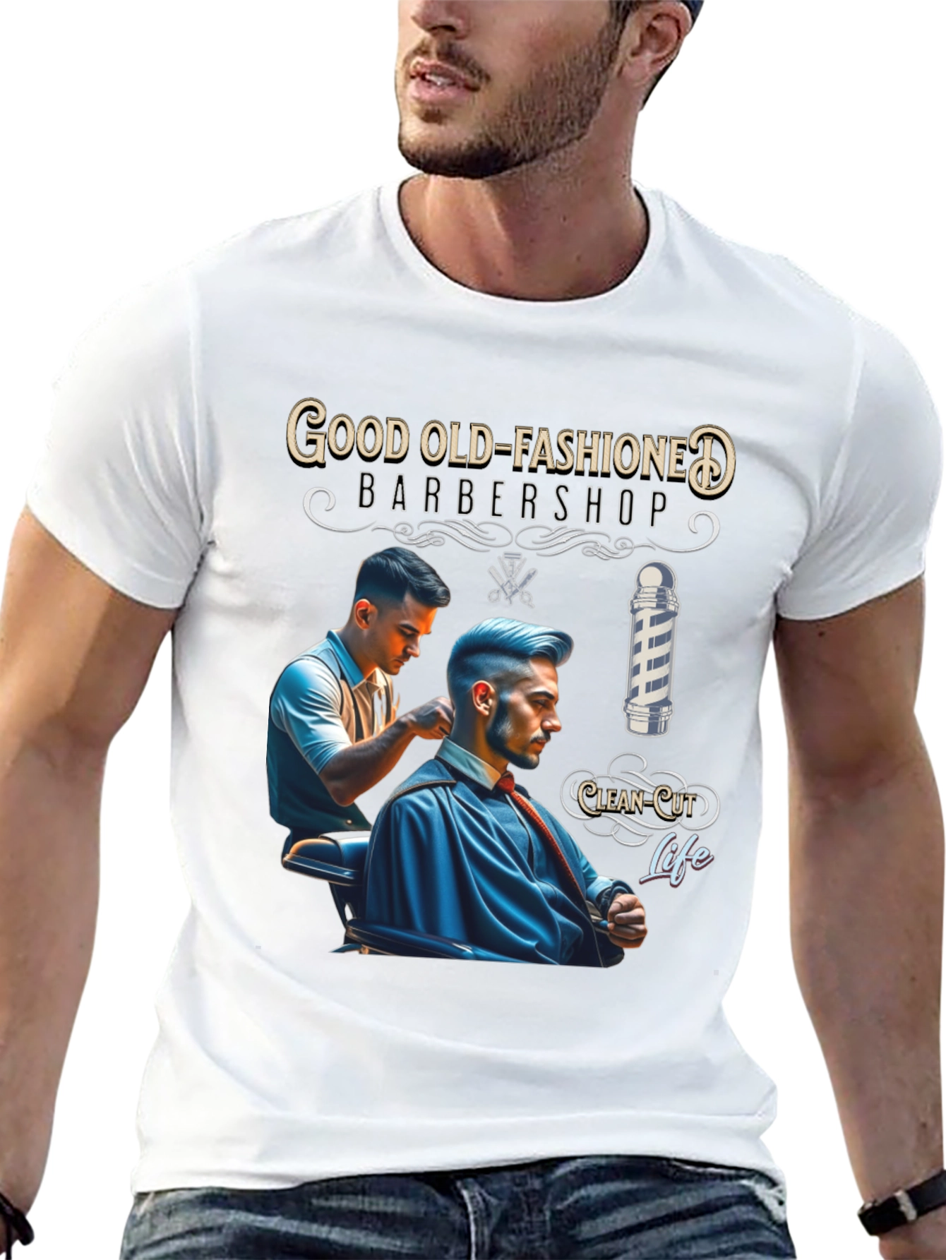 Good Old-Fashioned Barbershop Graphic Tee