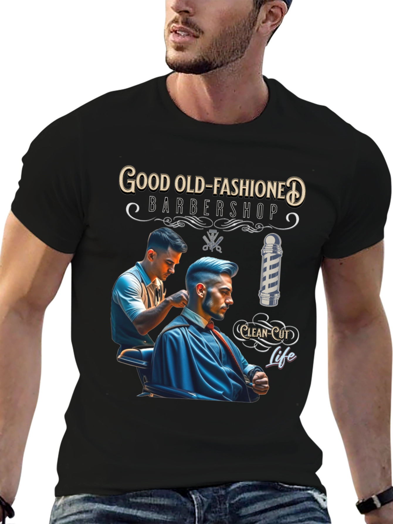 Good Old-Fashioned Barbershop Graphic Tee