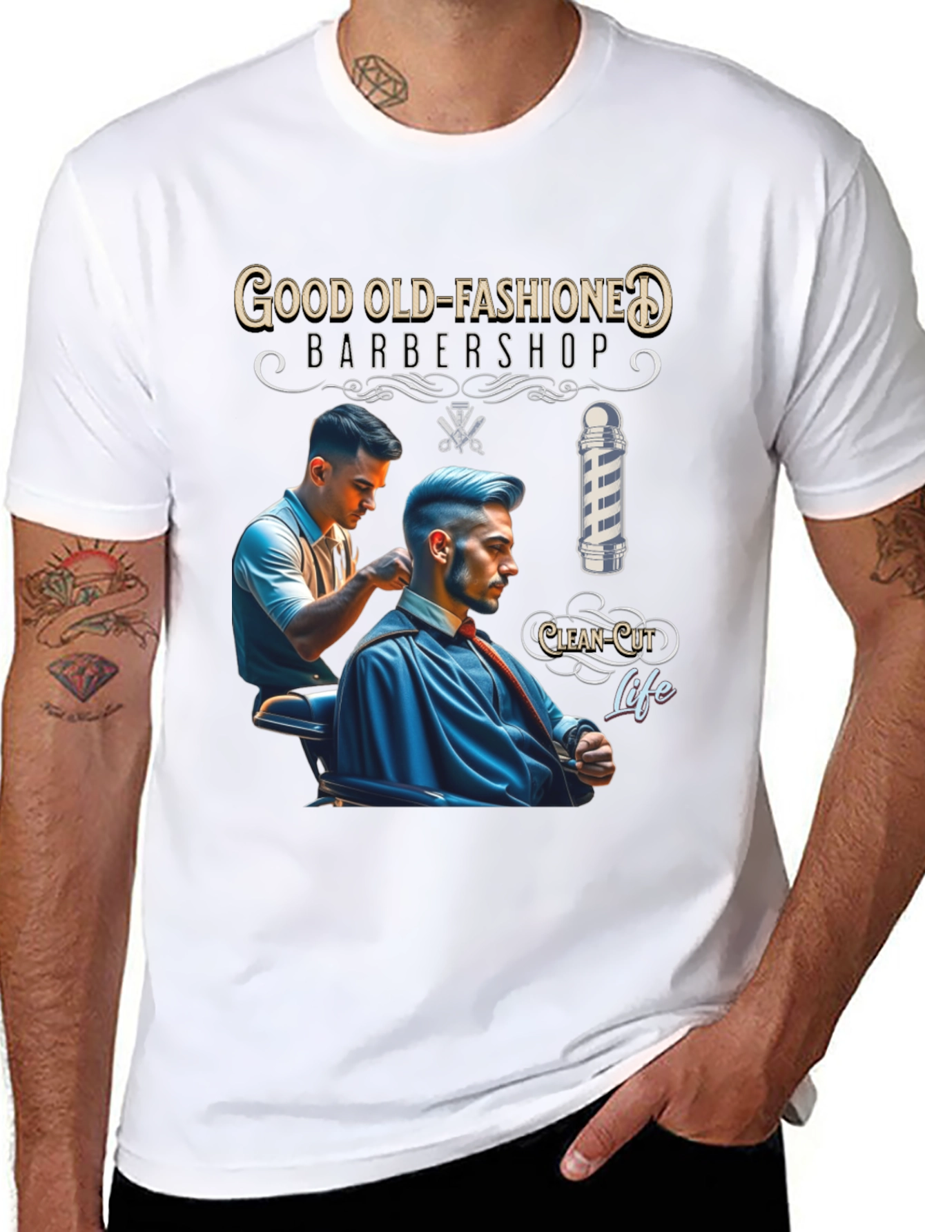 Good Old-Fashioned Barbershop Graphic Tee