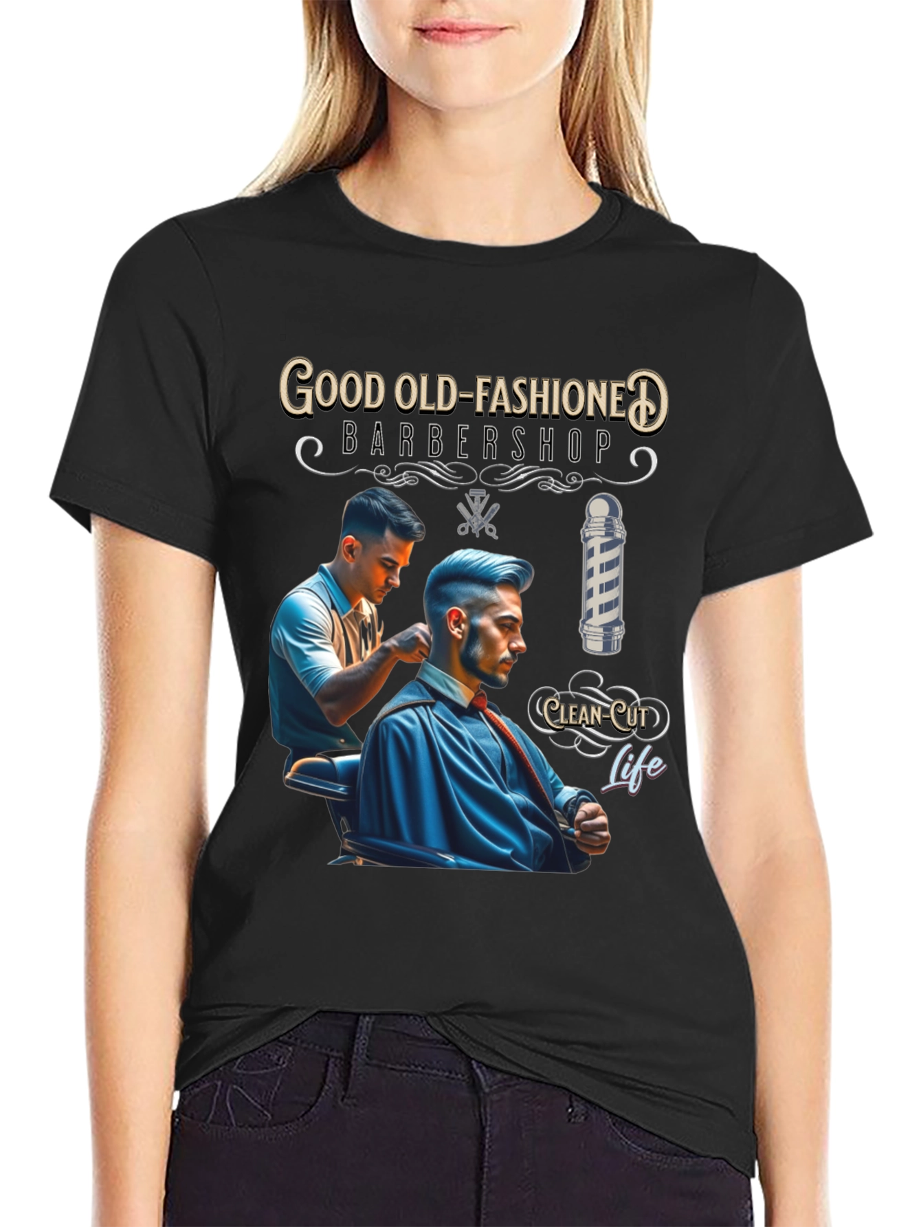 Good Old-Fashioned Barbershop Graphic Tee