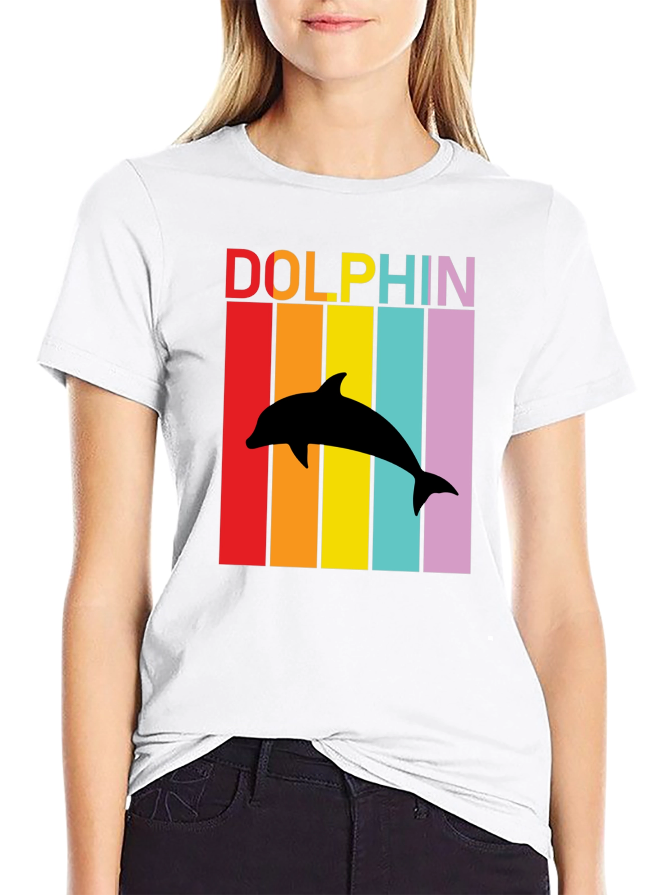 Retro Dolphin T-Shirt - Vibrant Graphic Tee