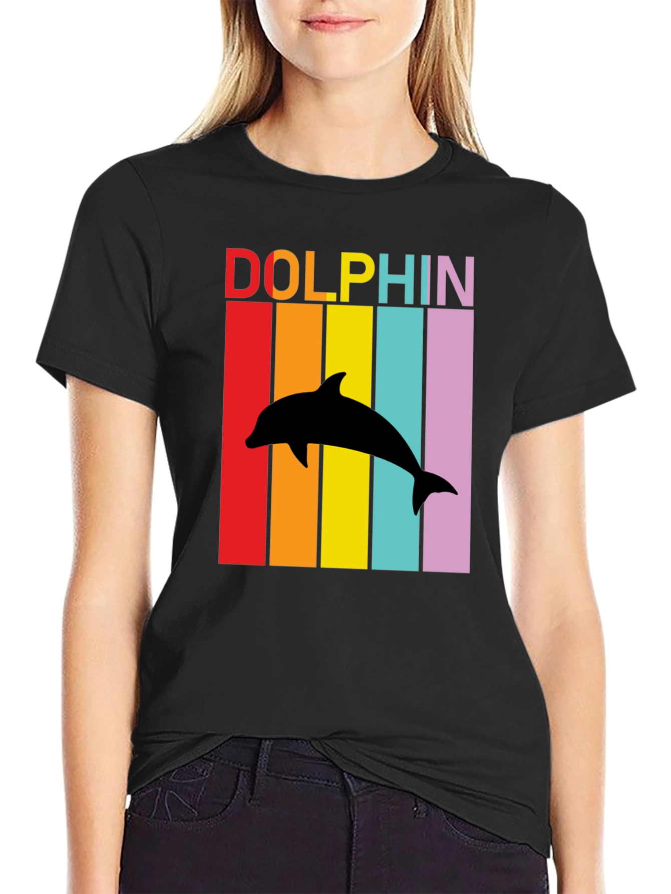 Retro Dolphin T-Shirt - Vibrant Graphic Tee