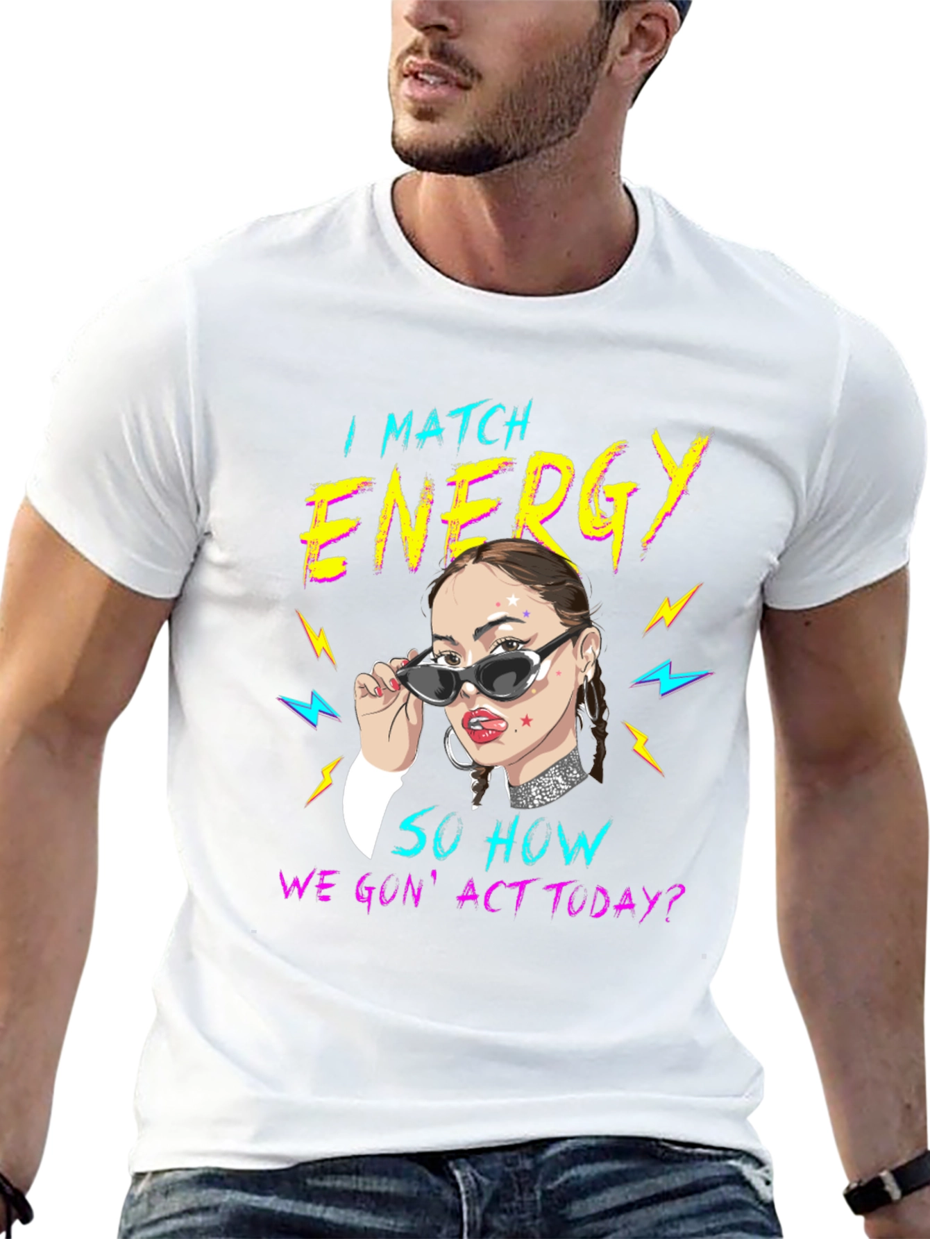 I Match Energy Graphic Tee - Black Unisex T-Shirt