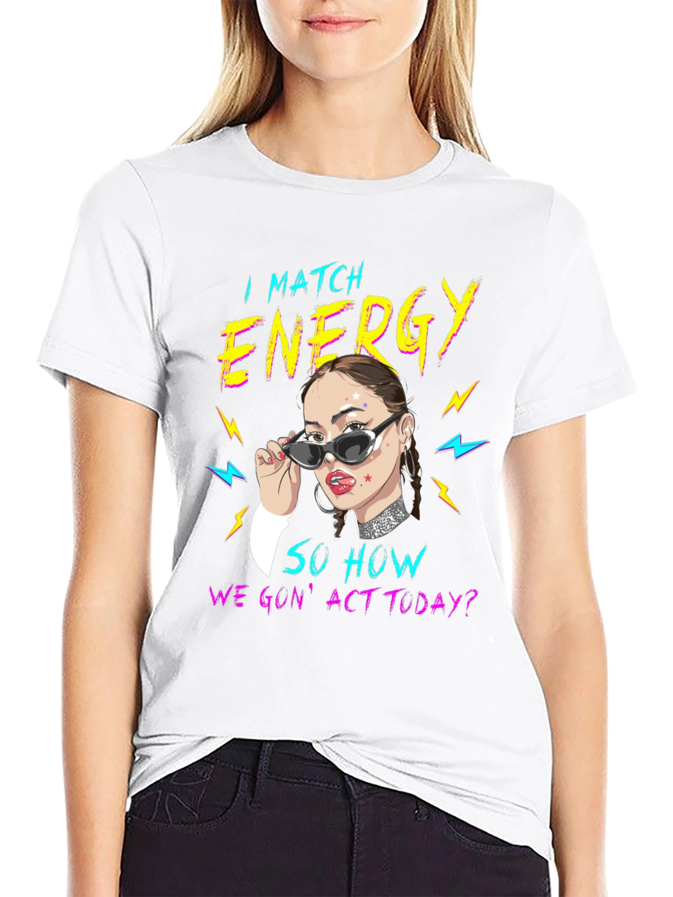 I Match Energy Graphic Tee - Black Unisex T-Shirt