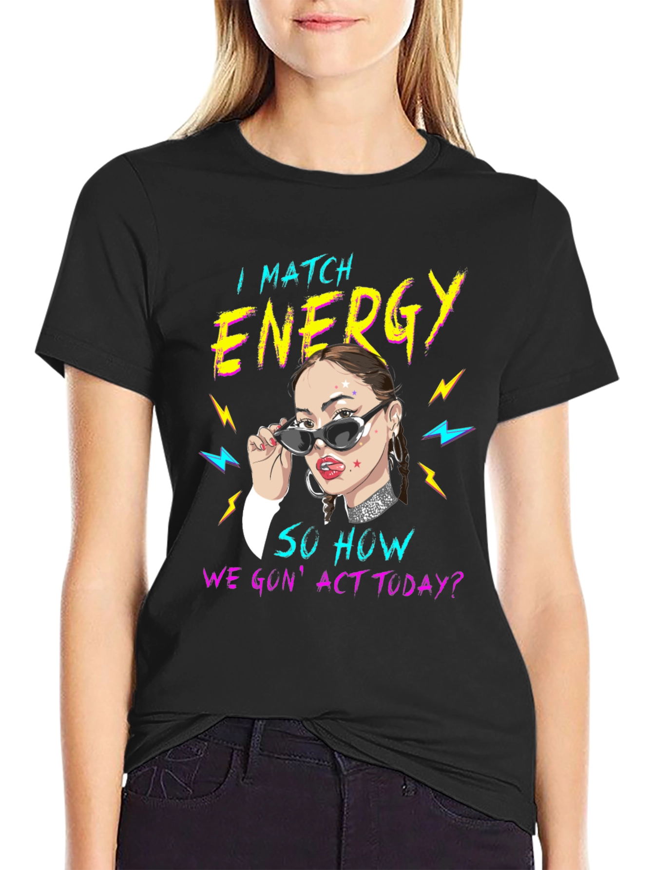 I Match Energy Graphic Tee - Black Unisex T-Shirt