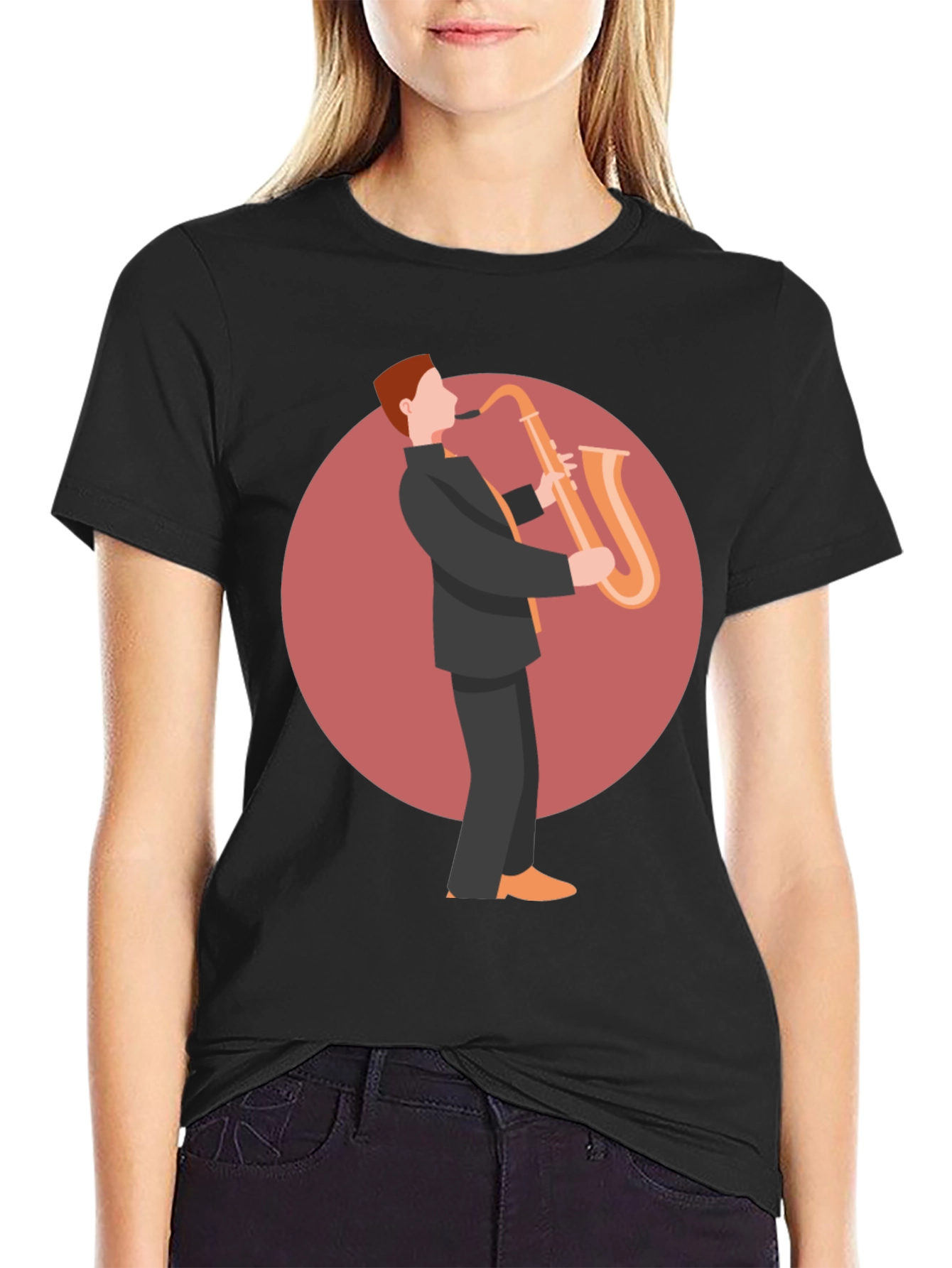 Saxophone Player Graphic T-Shirt