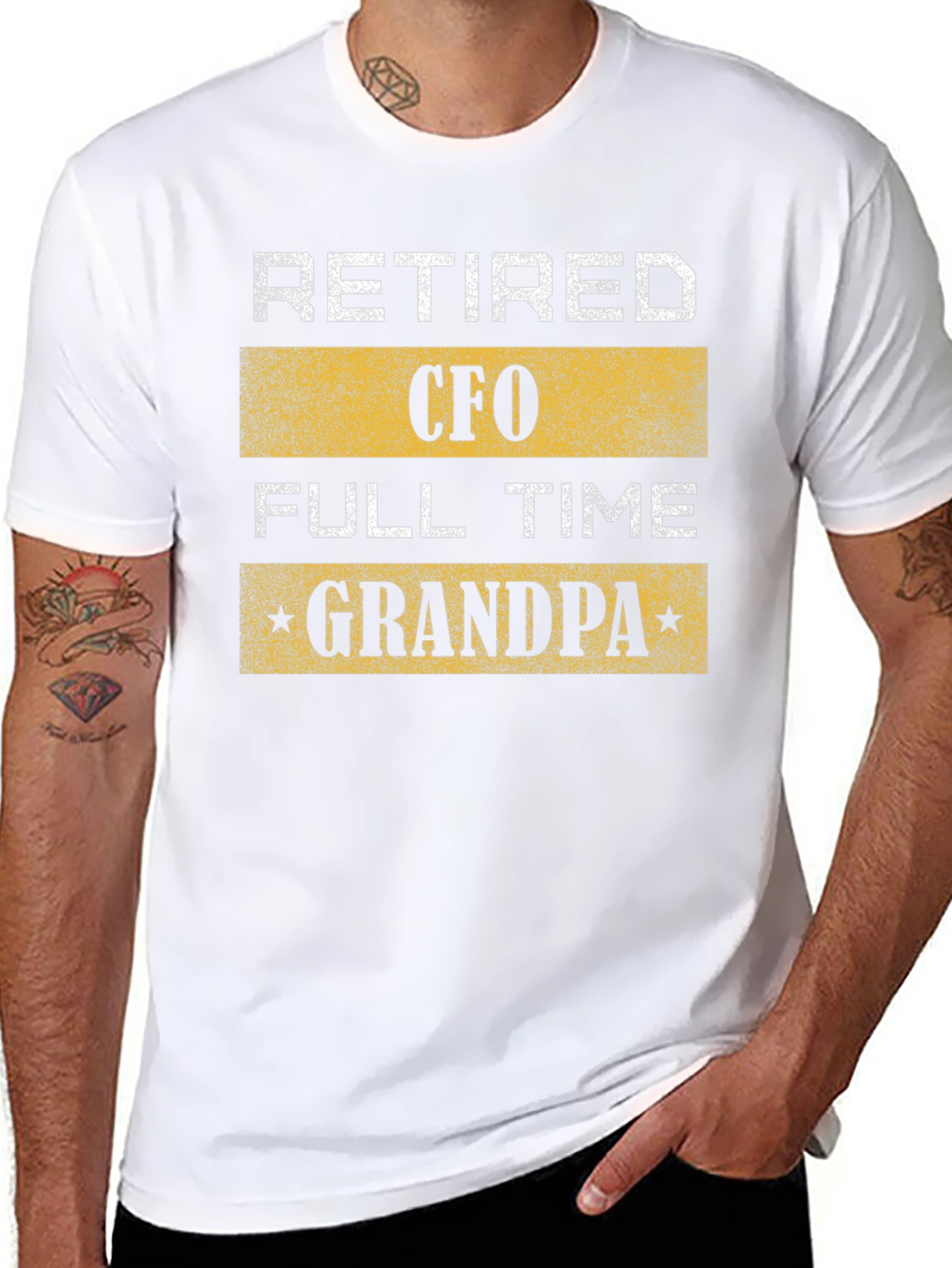 Retired CFO Full-Time Grandpa Black T-Shirt