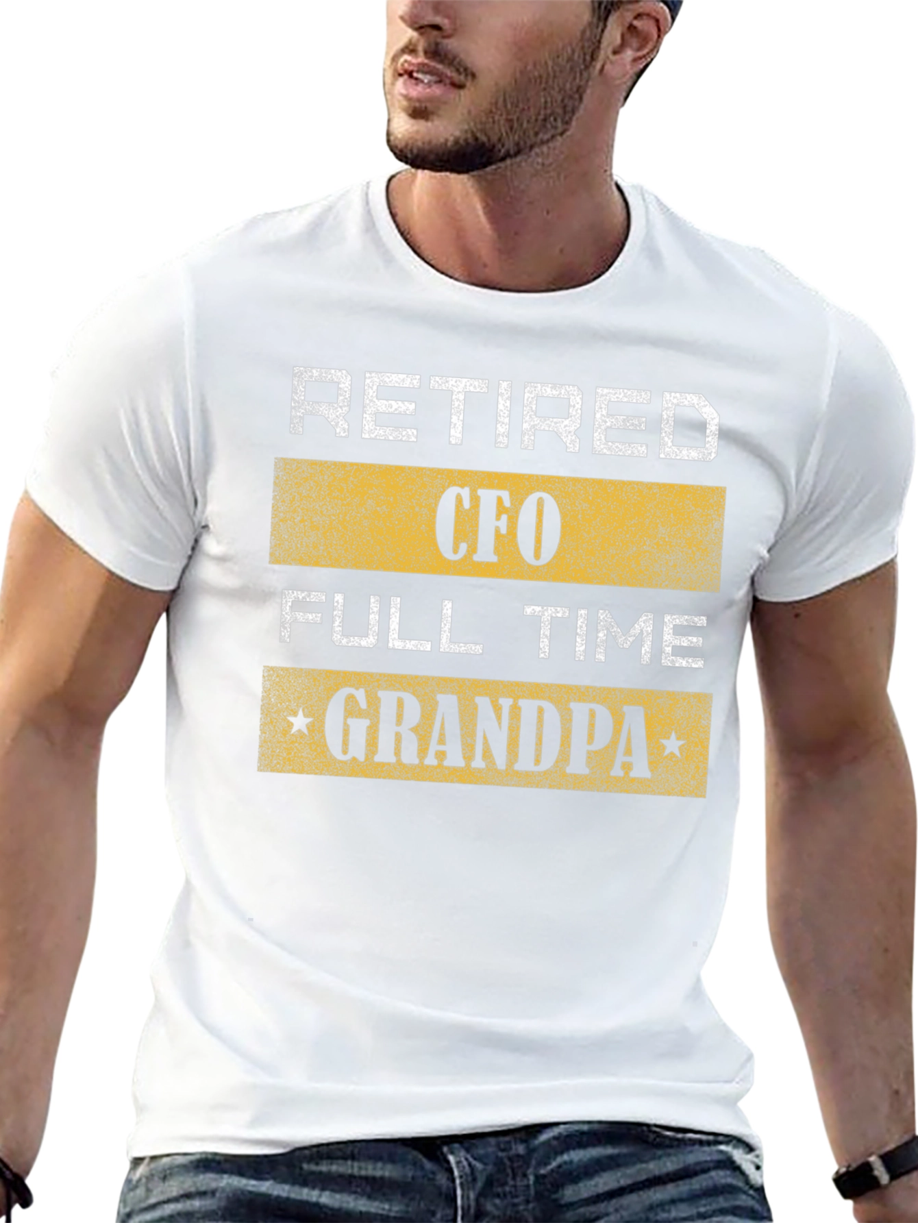 Retired CFO Full-Time Grandpa Black T-Shirt