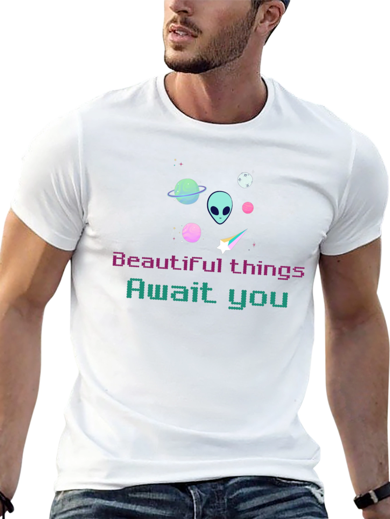 Space Alien Graphic T-Shirt - Beautiful Things Await You