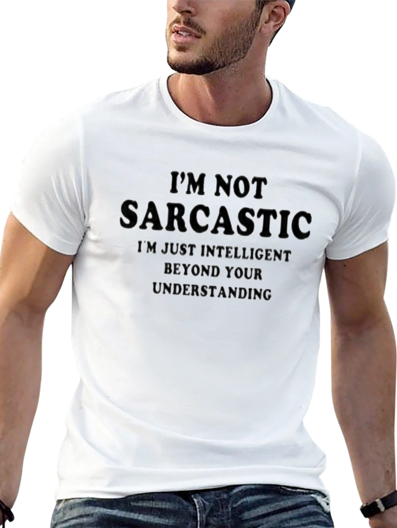 Sarcastic? Black T-Shirt - Funny Saying
