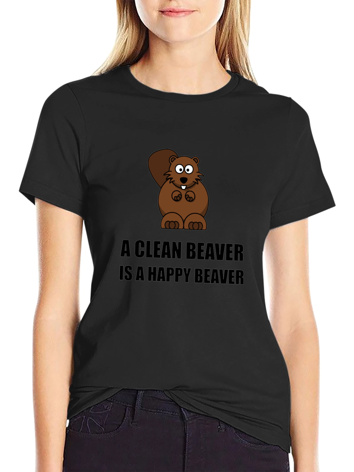 A Clean Beaver T-Shirt - Funny Cartoon Tee