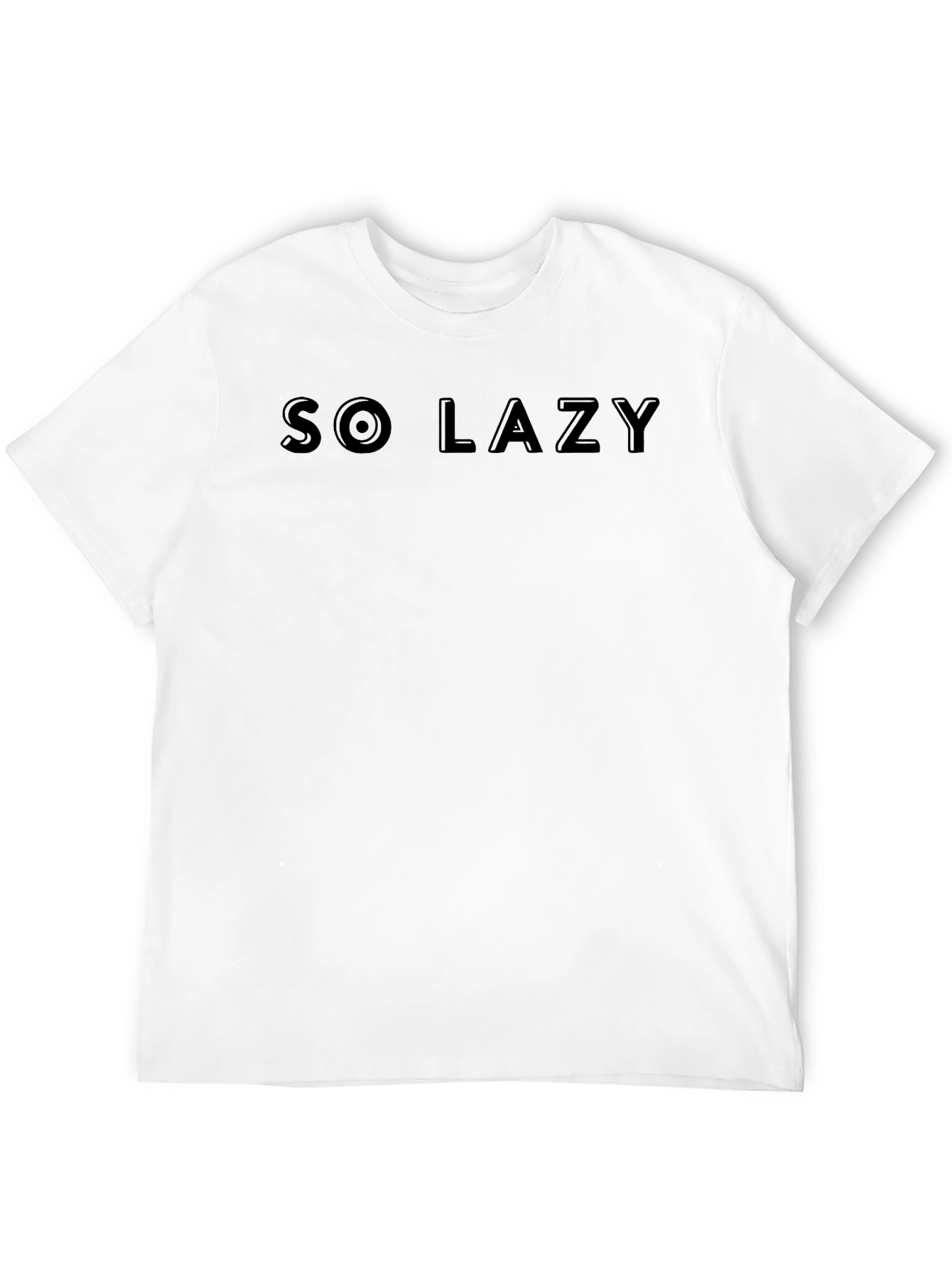 So Lazy Black T-Shirt - Comfortable Casual Wear