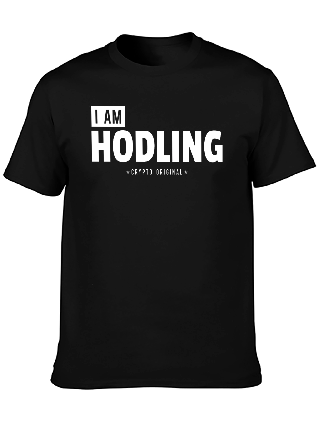 I AM HODLING Crypto Original Black T-Shirt